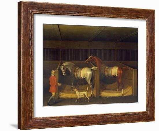 Race Horses Owned by Ambrose Phillips, 1747 (Oil on Canvas)-James Seymour-Framed Giclee Print