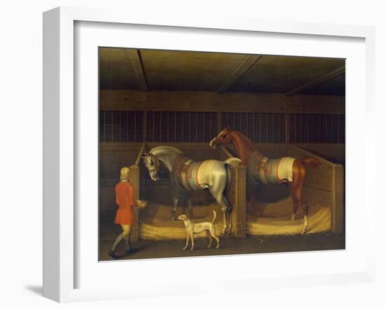 Race Horses Owned by Ambrose Phillips, 1747 (Oil on Canvas)-James Seymour-Framed Giclee Print