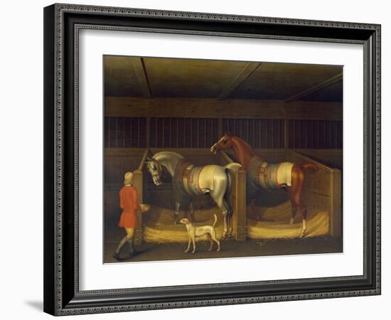 Race Horses Owned by Ambrose Phillips, 1747 (Oil on Canvas)-James Seymour-Framed Giclee Print