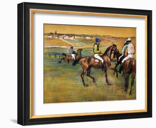 Race Horses-Edgar Degas-Framed Giclee Print
