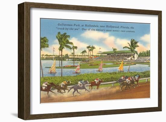 Race Track, Hollywood, Florida-null-Framed Art Print