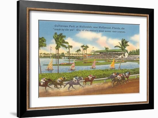 Race Track, Hollywood, Florida-null-Framed Art Print