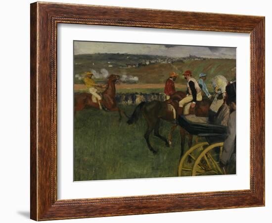 Racecourse, Amateur Jockeys, c.1877-Edgar Degas-Framed Giclee Print