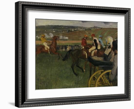 Racecourse, Amateur Jockeys, c.1877-Edgar Degas-Framed Giclee Print