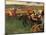 Racecourse, Amateur Jockeys Near a Carriage-Edgar Degas-Mounted Art Print