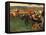 Racecourse, Amateur Jockeys Near a Carriage-Edgar Degas-Framed Stretched Canvas
