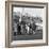 Racehorse and Jockey in Front of Doncaster Racecourse Grandstand, South Yorkshire, 1969-Michael Walters-Framed Photographic Print