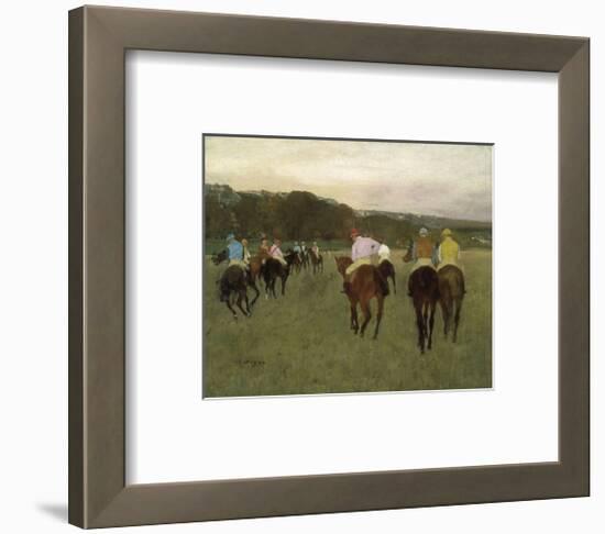 Racehorses at Longchamp, 1871-Edgar Degas-Framed Art Print