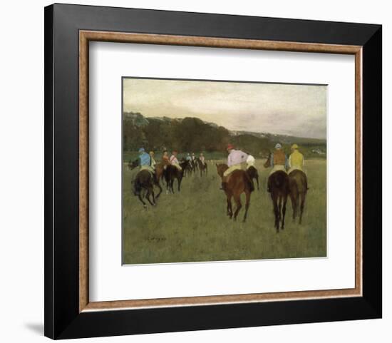 Racehorses at Longchamp, 1871-Edgar Degas-Framed Art Print