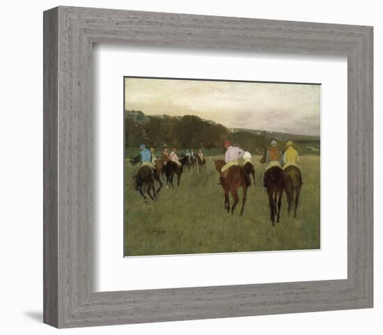 Racehorses at Longchamp, 1871-Edgar Degas-Framed Art Print