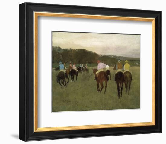 Racehorses at Longchamp, 1871-Edgar Degas-Framed Art Print