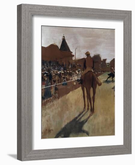 Racehorses at the Grandstand, c.1866-Edgar Degas-Framed Giclee Print