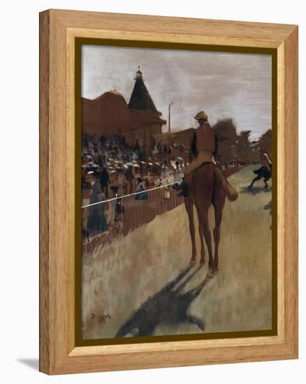 Racehorses at the Grandstand, c.1866-Edgar Degas-Framed Premier Image Canvas