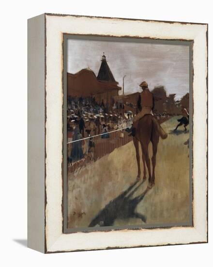 Racehorses at the Grandstand, c.1866-Edgar Degas-Framed Premier Image Canvas