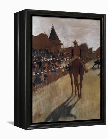 Racehorses at the Grandstand, c.1866-Edgar Degas-Framed Premier Image Canvas