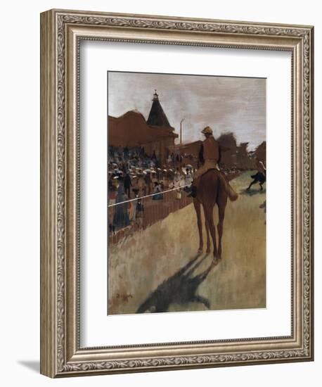 Racehorses at the Grandstand, c.1866-Edgar Degas-Framed Giclee Print