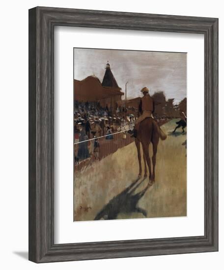 Racehorses at the Grandstand, c.1866-Edgar Degas-Framed Giclee Print