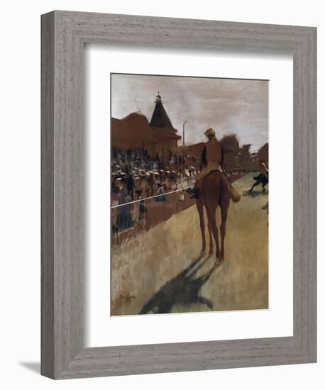 Racehorses at the Grandstand, c.1866-Edgar Degas-Framed Giclee Print