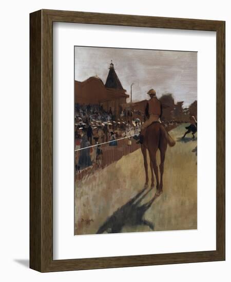 Racehorses at the Grandstand, c.1866-Edgar Degas-Framed Giclee Print