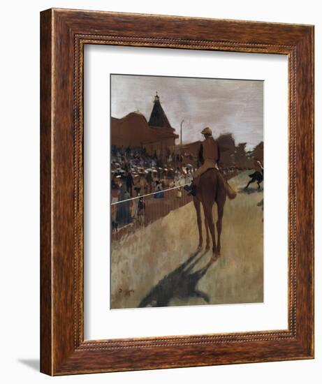 Racehorses at the Grandstand, c.1866-Edgar Degas-Framed Giclee Print