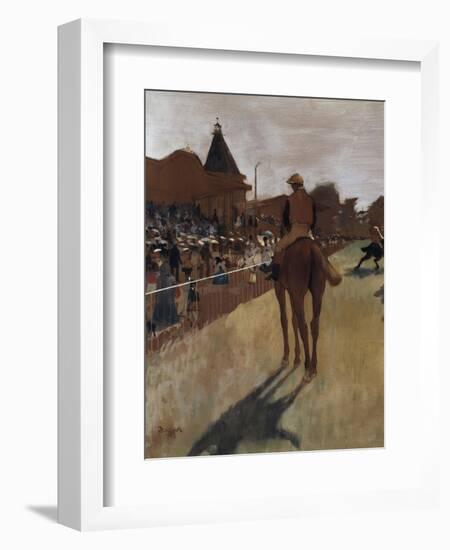 Racehorses at the Grandstand, c.1866-Edgar Degas-Framed Giclee Print