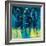 Racehorses - Blue-Neil Helyard-Framed Giclee Print