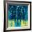 Racehorses - Blue-Neil Helyard-Framed Giclee Print