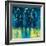 Racehorses - Blue-Neil Helyard-Framed Giclee Print