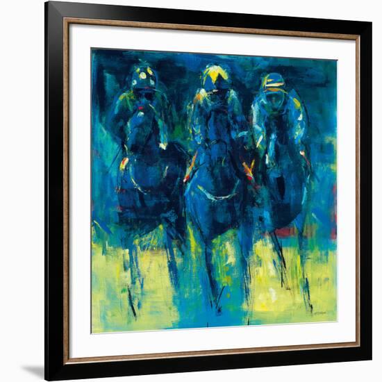 Racehorses - Blue-Neil Helyard-Framed Giclee Print