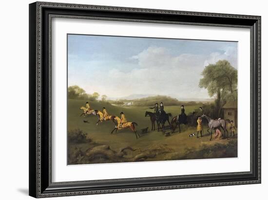 Racehorses Exercising at Goodwood-George Stubbs-Framed Giclee Print