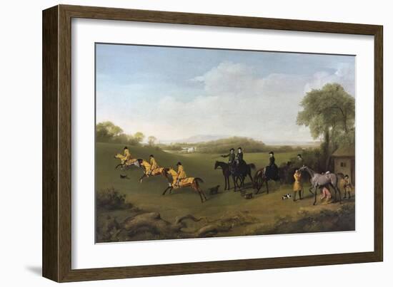 Racehorses Exercising at Goodwood-George Stubbs-Framed Premium Giclee Print