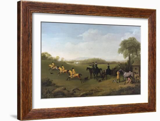 Racehorses Exercising at Goodwood-George Stubbs-Framed Premium Giclee Print
