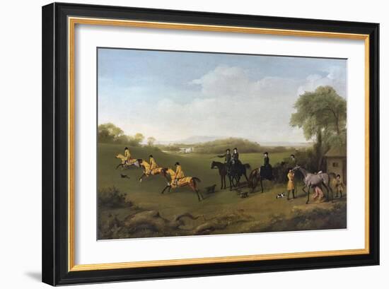 Racehorses Exercising at Goodwood-George Stubbs-Framed Premium Giclee Print