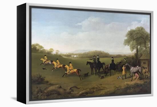 Racehorses Exercising at Goodwood-George Stubbs-Framed Premier Image Canvas