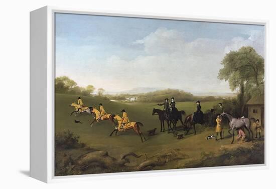 Racehorses Exercising at Goodwood-George Stubbs-Framed Premier Image Canvas