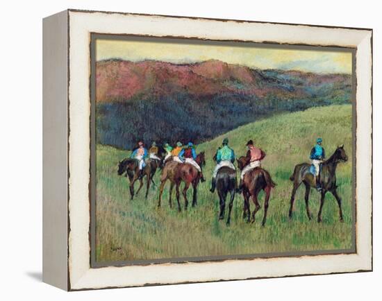 Racehorses in a Landscape, 1894-Edgar Degas-Framed Premier Image Canvas