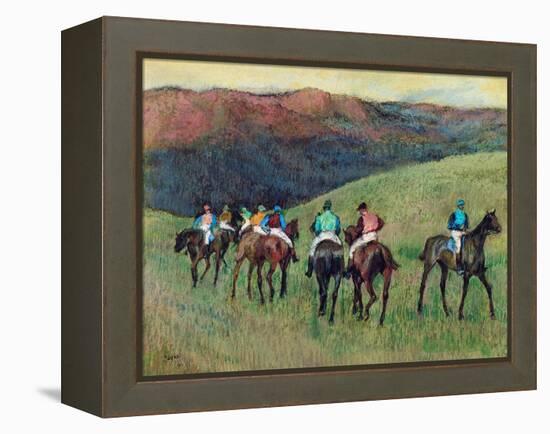 Racehorses in a Landscape, 1894-Edgar Degas-Framed Premier Image Canvas