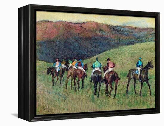 Racehorses in a Landscape, 1894-Edgar Degas-Framed Premier Image Canvas