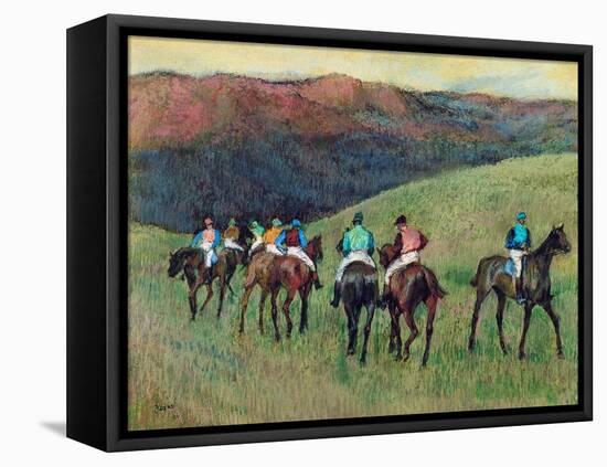 Racehorses in a Landscape, 1894-Edgar Degas-Framed Premier Image Canvas