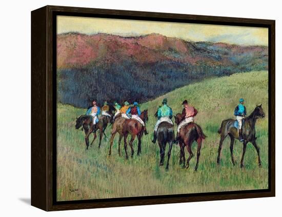 Racehorses in a Landscape, 1894-Edgar Degas-Framed Premier Image Canvas