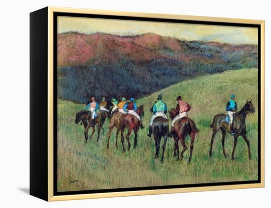 Racehorses in a Landscape, 1894-Edgar Degas-Framed Premier Image Canvas