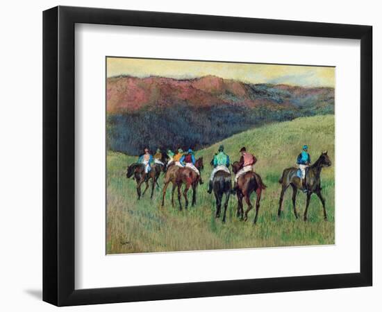 Racehorses in a Landscape, 1894-Edgar Degas-Framed Giclee Print