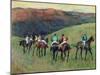 Racehorses in a Landscape, 1894-Edgar Degas-Mounted Giclee Print