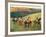 Racehorses in a Landscape-Edgar Degas-Framed Art Print