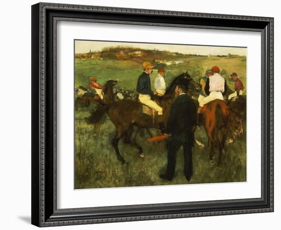 Racehorses (Leaving the Weighing), circa 1874-78-Edgar Degas-Framed Giclee Print