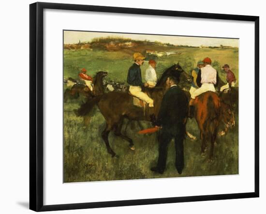 Racehorses (Leaving the Weighing), circa 1874-78-Edgar Degas-Framed Giclee Print