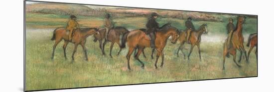 Racehorses (Pastel)-Edgar Degas-Mounted Giclee Print