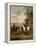 Racehorses with Jockeys Up by the Rubbing Down House on Newmarket Heath-John Wootton-Framed Premier Image Canvas