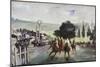 Races at Longchamp-Edouard Manet-Mounted Giclee Print