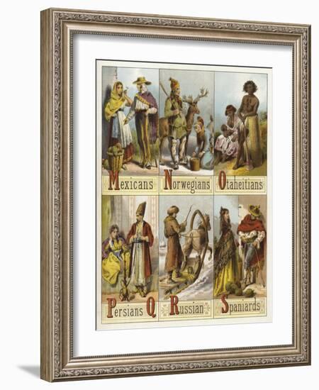 Races of the World-null-Framed Giclee Print